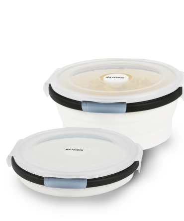 GLIDER LB White Bento Premium Lunch Box & Food Storage Containers
