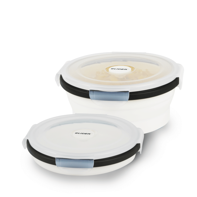 GLIDER LB White Bento Premium Lunch Box & Food Storage Containers