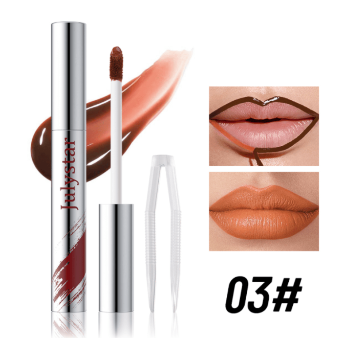 PSJ701-069M  Lipstick Tear Strip Lip Gloss, Makeup Mist Face Brush, Long-lasting Waterproof Easy-to-Color Lipline, 5-color Tear Strip Moisturizing Lip Gloss, Velvet Lip Gloss Texture 24h, Single Ite - Image 11