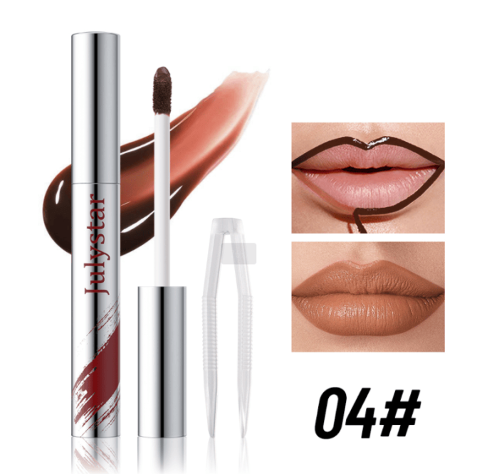 PSJ701-069M  Lipstick Tear Strip Lip Gloss, Makeup Mist Face Brush, Long-lasting Waterproof Easy-to-Color Lipline, 5-color Tear Strip Moisturizing Lip Gloss, Velvet Lip Gloss Texture 24h, Single Ite - Image 12