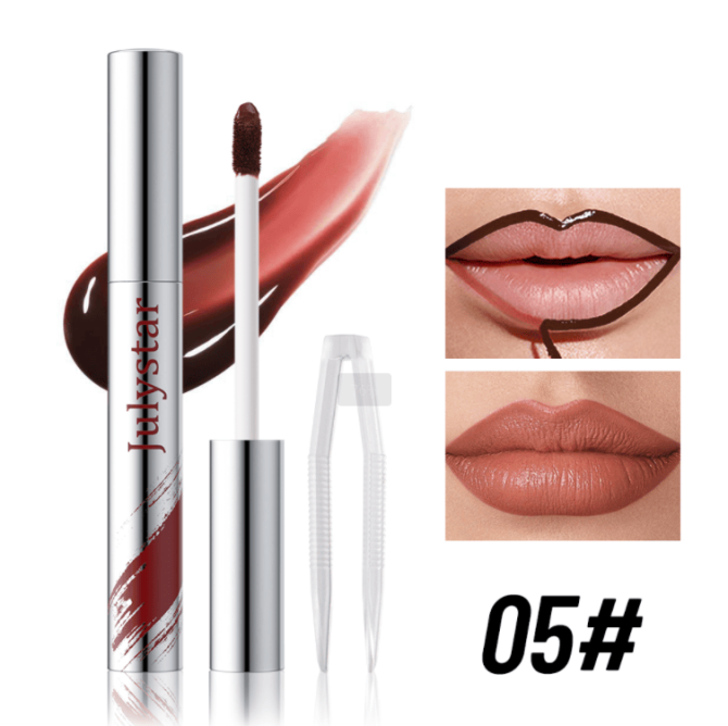 PSJ701-069M  Lipstick Tear Strip Lip Gloss, Makeup Mist Face Brush, Long-lasting Waterproof Easy-to-Color Lipline, 5-color Tear Strip Moisturizing Lip Gloss, Velvet Lip Gloss Texture 24h, Single Ite - Image 13