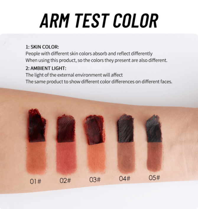 PSJ701-069M  Lipstick Tear Strip Lip Gloss, Makeup Mist Face Brush, Long-lasting Waterproof Easy-to-Color Lipline, 5-color Tear Strip Moisturizing Lip Gloss, Velvet Lip Gloss Texture 24h, Single Ite - Image 8