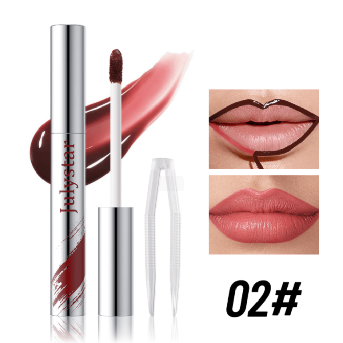 PSJ701-069M  Lipstick Tear Strip Lip Gloss, Makeup Mist Face Brush, Long-lasting Waterproof Easy-to-Color Lipline, 5-color Tear Strip Moisturizing Lip Gloss, Velvet Lip Gloss Texture 24h, Single Ite - Image 10