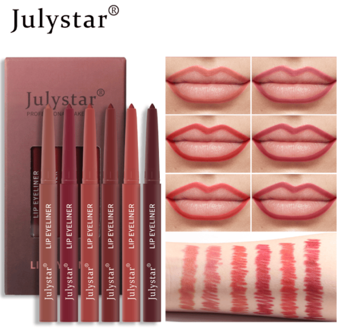 PSJ301-011M  Fine and Smooth Lip Balm, Ink-like Lip Liner, Lasting Lipstick, 6 Color Lip Liner, Smooth and Full with Multiple Color Options, Single Unit 0.5g, Non-Diffuse, - Image 17