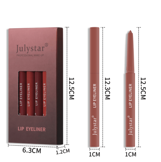 PSJ301-011M  Fine and Smooth Lip Balm, Ink-like Lip Liner, Lasting Lipstick, 6 Color Lip Liner, Smooth and Full with Multiple Color Options, Single Unit 0.5g, Non-Diffuse, - Image 4