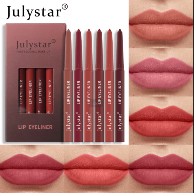 PSJ301-011M  Fine and Smooth Lip Balm, Ink-like Lip Liner, Lasting Lipstick, 6 Color Lip Liner, Smooth and Full with Multiple Color Options, Single Unit 0.5g, Non-Diffuse, - Image 7