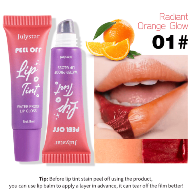 PSJ701-049N   Peel-off Lip Color and Moisturizing Fruit-flavored Lip Gloss 6-color peel-off lip color with velvet texture lasting 24h. Individual unit 8ml Matte with color enhancement effect. Lip glo - Image 9