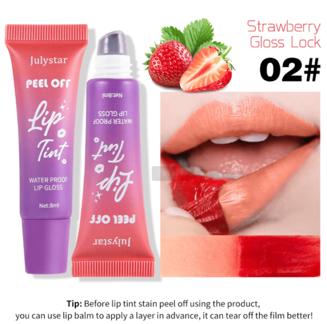 PSJ701-049N   Peel-off Lip Color and Moisturizing Fruit-flavored Lip Gloss 6-color peel-off lip color with velvet texture lasting 24h. Individual unit 8ml Matte with color enhancement effect. Lip glo - Image 10