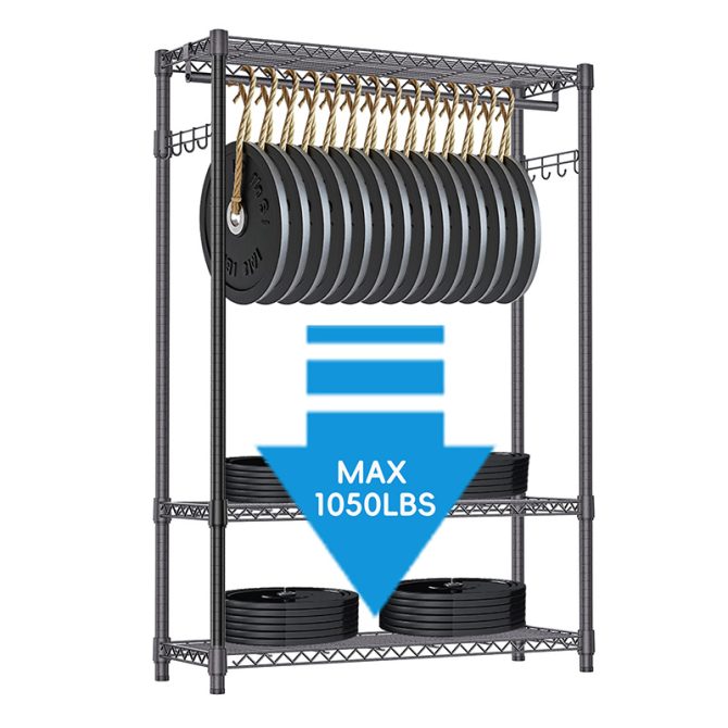3 Tier Heavy Duty Rolling Garment Rack Wire Clothes Rack for Hanging Clothes, Metal Freestanding Closet Wardrobe with 1 Rods and Wheels Black Chrome 15.7" D x 45.3" W x 75.6" H - Image 28