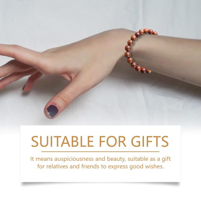 Hoexe Rosewood Bracelet Unisex Everyday Decor With Rosewood Bracelet Beaded - Image 3