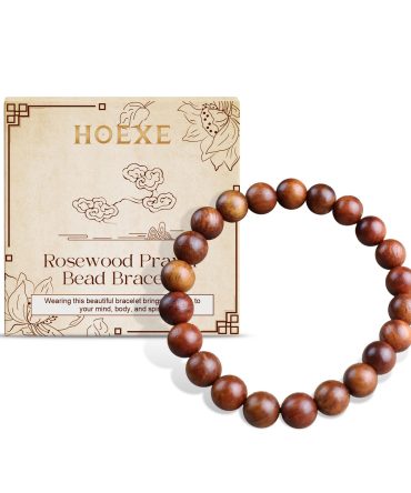Hoexe Rosewood Bracelet Unisex Everyday Decor With Rosewood Bracelet Beaded