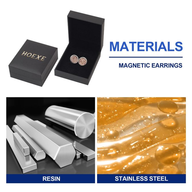 Hoexe Magnetic Earrings, No Piercing Earrings Clear Jawline Lines To Create A Beautiful Figure - Image 5