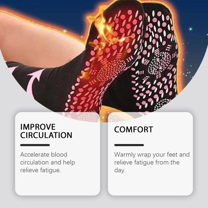 Houkea Comfort Massage Socks Gently Relieve Foot Discomfort Warm Comfort Soft Skin Massage Socks - Image 3