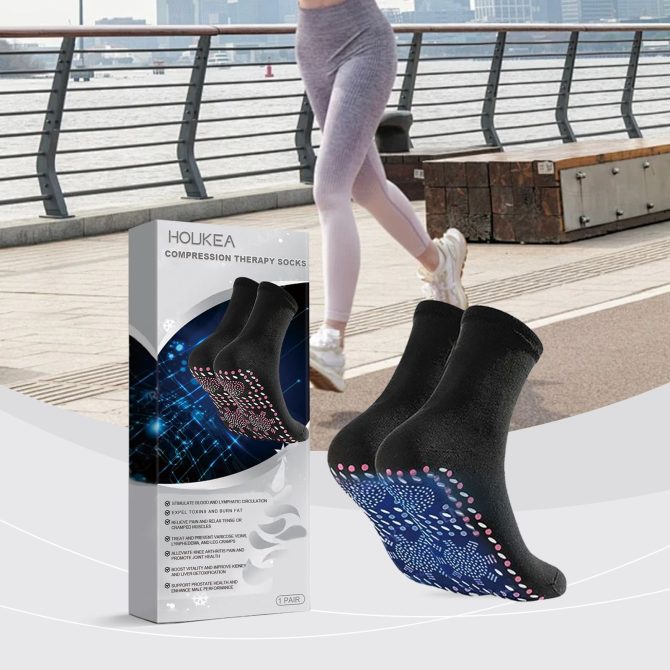 Houkea Comfort Massage Socks Gently Relieve Foot Discomfort Warm Comfort Soft Skin Massage Socks - Image 2