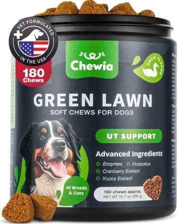 Grass Burn Spot Chews for Dogs Urine Neutralizer for Lawn Grass Savers for Dog Urine Dog Pee Lawn Spot Saver Caused by Dog Urine Grass Treatment Rocks Probiotics Enzymes & Multivitamins