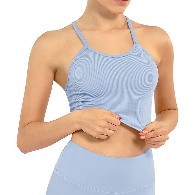 3 Pack Women Crop Basic Tank Top Ribbed Knit Sleeveless Round Neck 9 Color Machine Wash Summer Crop S to XL - Image 102