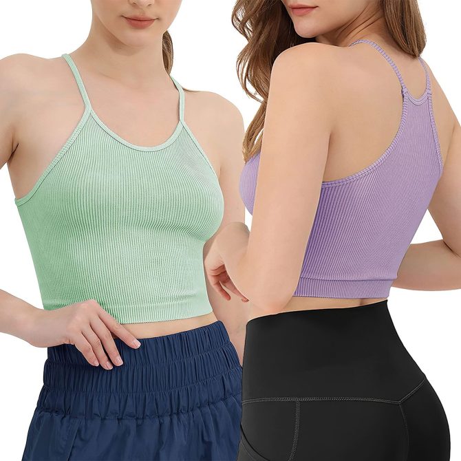 3 Pack Women Crop Basic Tank Top Ribbed Knit Sleeveless Round Neck 9 Color Machine Wash Summer Crop S to XL - Image 18