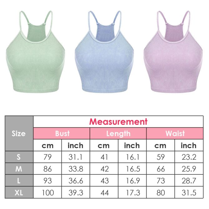 3 Pack Women Crop Basic Tank Top Ribbed Knit Sleeveless Round Neck 9 Color Machine Wash Summer Crop S to XL - Image 23