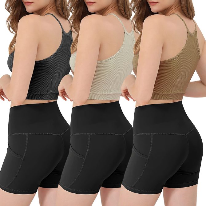 3 Pack Women Crop Basic Tank Top Ribbed Knit Sleeveless Round Neck 9 Color Machine Wash Summer Crop S to XL - Image 91