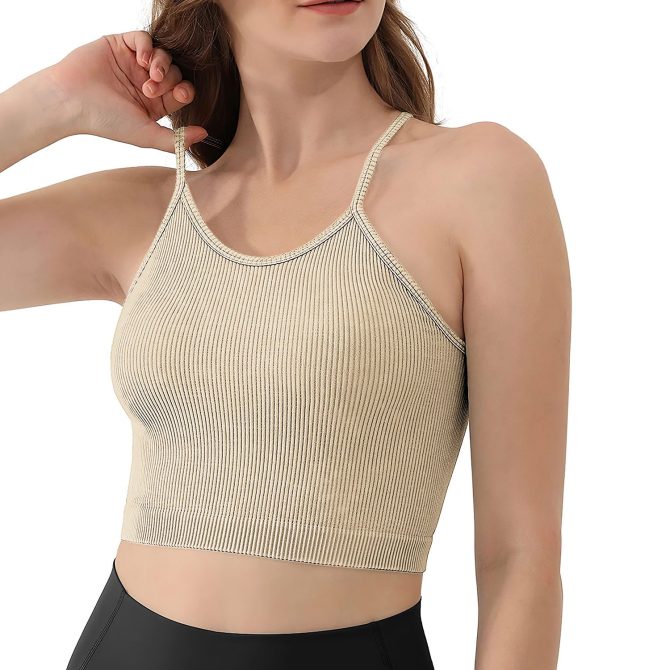 3 Pack Women Crop Basic Tank Top Ribbed Knit Sleeveless Round Neck 9 Color Machine Wash Summer Crop S to XL - Image 92