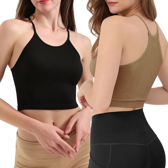 3 Pack Women Crop Basic Tank Top Ribbed Knit Sleeveless Round Neck 9 Color Machine Wash Summer Crop S to XL - Image 64