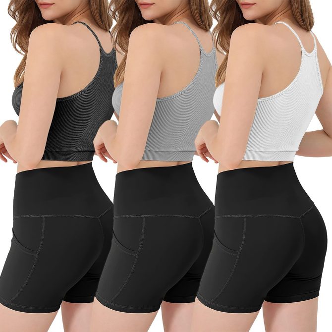 3 Pack Women Crop Basic Tank Top Ribbed Knit Sleeveless Round Neck 9 Color Machine Wash Summer Crop S to XL - Image 55