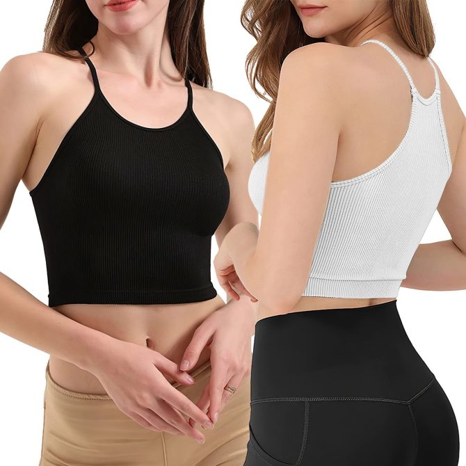 3 Pack Women Crop Basic Tank Top Ribbed Knit Sleeveless Round Neck 9 Color Machine Wash Summer Crop S to XL - Image 28