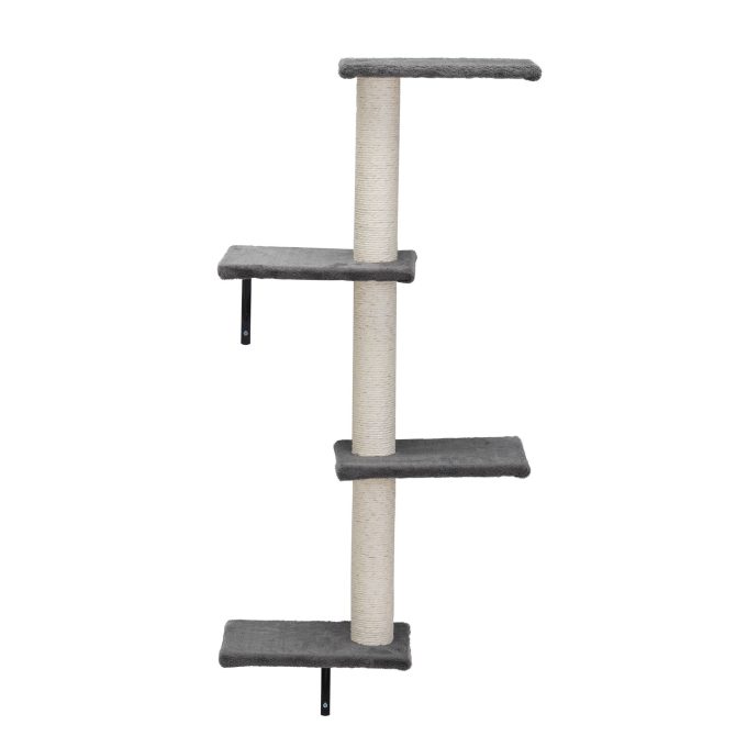 5 Pcs Wall Mounted Cat Climber Set;  Floating Cat Shelves and Perches;  Cat Activity Tree with Scratching Posts;  Modern Cat Furniture - Image 13
