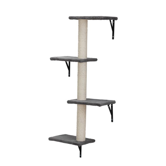 5 Pcs Wall Mounted Cat Climber Set;  Floating Cat Shelves and Perches;  Cat Activity Tree with Scratching Posts;  Modern Cat Furniture - Image 14