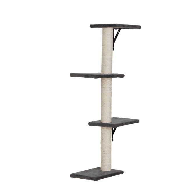 5 Pcs Wall Mounted Cat Climber Set;  Floating Cat Shelves and Perches;  Cat Activity Tree with Scratching Posts;  Modern Cat Furniture - Image 15