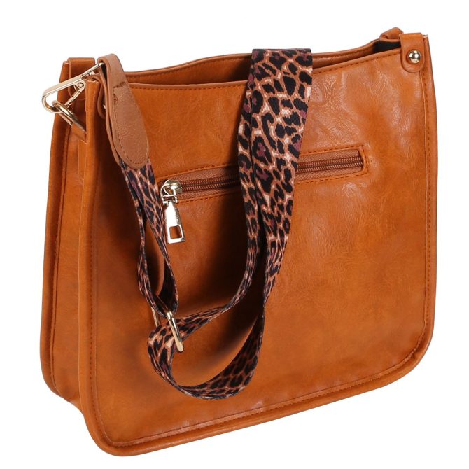 Women Fashion Leather Crossbody Bag Shoulder Bag Casual Handbag with Flexible Wearing Styles Adjustable Guitar Strap - Image 19