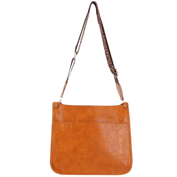 Women Fashion Leather Crossbody Bag Shoulder Bag Casual Handbag with Flexible Wearing Styles Adjustable Guitar Strap - Image 15