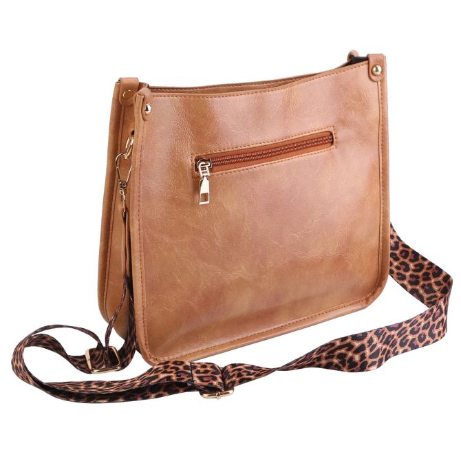 Women Fashion Leather Crossbody Bag Shoulder Bag Casual Handbag with Flexible Wearing Styles Adjustable Guitar Strap - Image 22