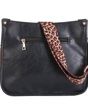Women Fashion Leather Crossbody Bag Shoulder Bag Casual Handbag with Flexible Wearing Styles Adjustable Guitar Strap
