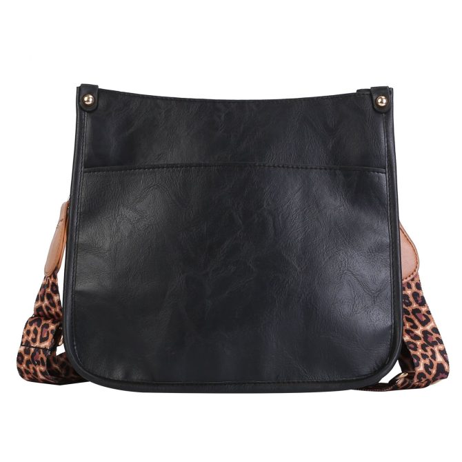 Women Fashion Leather Crossbody Bag Shoulder Bag Casual Handbag with Flexible Wearing Styles Adjustable Guitar Strap - Image 5