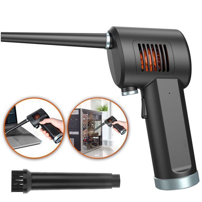 Compressed Air Duster;  New Generation Canned Air;  36000 RPM Electric Air Can for Computer Keyboard Electronics Cleaning;  8000mAh Rechargeable Battery;  Reusable Dust Destroyer - Image 4
