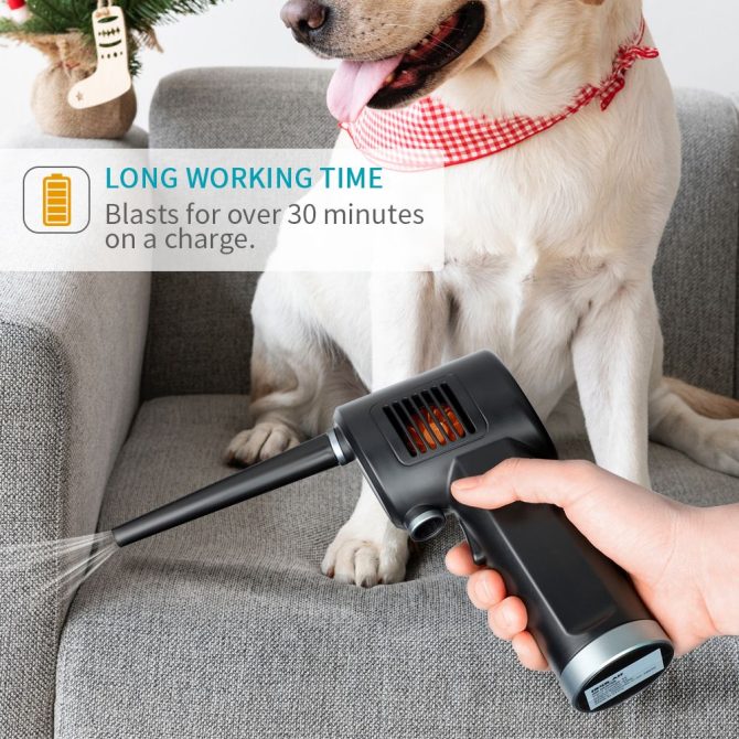 Compressed Air Duster;  New Generation Canned Air;  36000 RPM Electric Air Can for Computer Keyboard Electronics Cleaning;  8000mAh Rechargeable Battery;  Reusable Dust Destroyer - Image 5