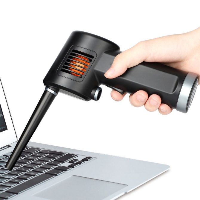 Compressed Air Duster;  New Generation Canned Air;  36000 RPM Electric Air Can for Computer Keyboard Electronics Cleaning;  8000mAh Rechargeable Battery;  Reusable Dust Destroyer