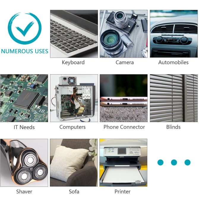 Compressed Air Duster;  New Generation Canned Air;  36000 RPM Electric Air Can for Computer Keyboard Electronics Cleaning;  8000mAh Rechargeable Battery;  Reusable Dust Destroyer - Image 8