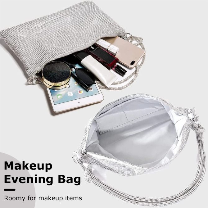 Women Glitter Evening Bags Shiny Rhinestone Lady Handbag Purses for Parties Wedding Cocktail - Image 3