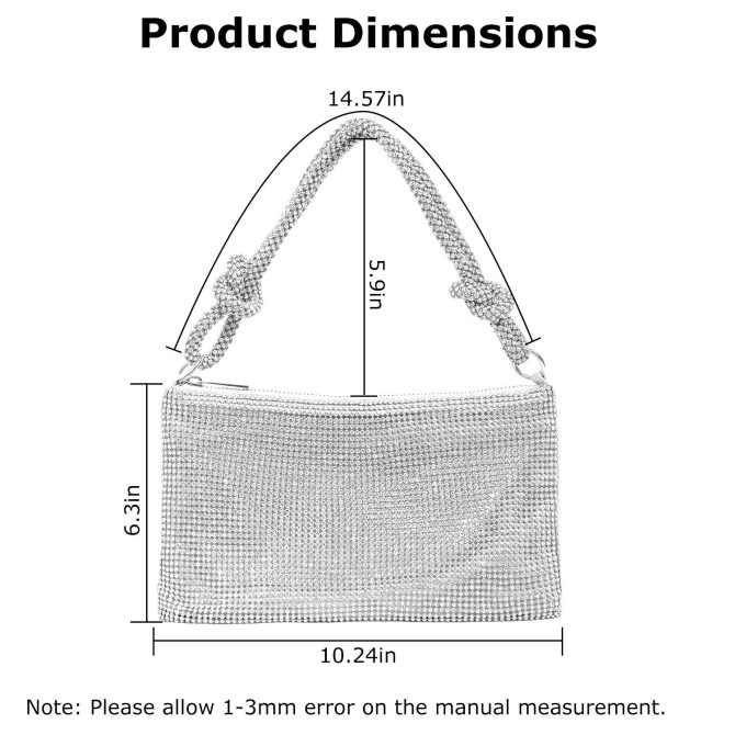 Women Glitter Evening Bags Shiny Rhinestone Lady Handbag Purses for Parties Wedding Cocktail - Image 9