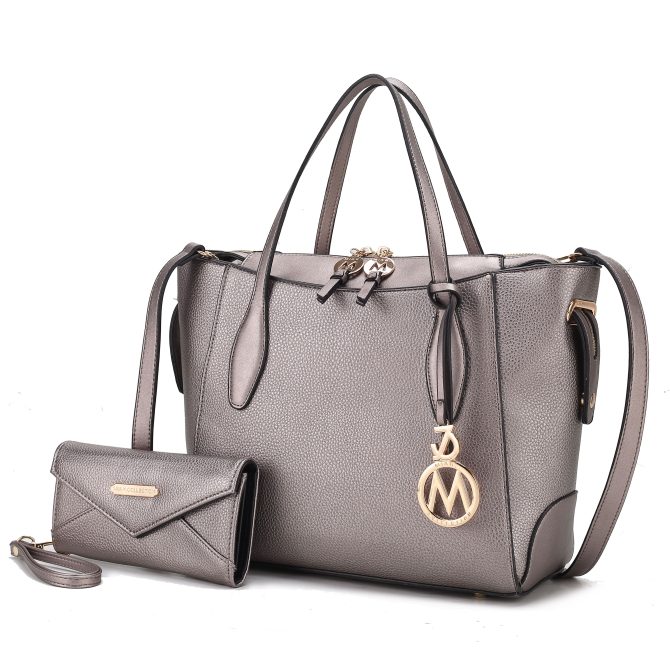 MKF Collection Bruna Vegan Leather Women's Tote Bag with Wallet – 2 pieces by Mia k - Image 62