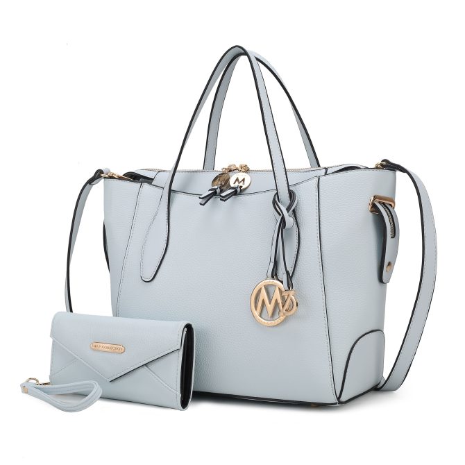 MKF Collection Bruna Vegan Leather Women's Tote Bag with Wallet – 2 pieces by Mia k