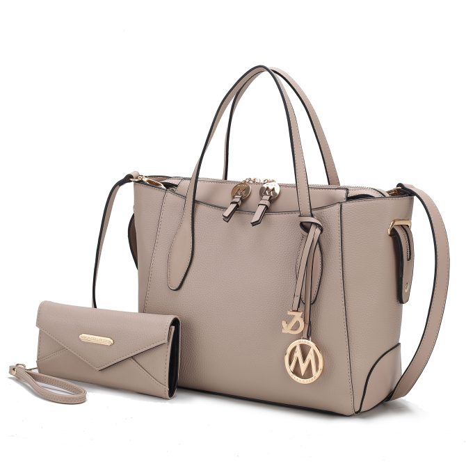 MKF Collection Bruna Vegan Leather Women's Tote Bag with Wallet – 2 pieces by Mia k - Image 86