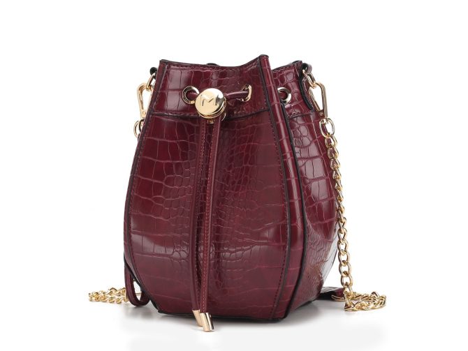 MKF Collection Cassidy Crocodile Embossed Vegan Leather Women's Shoulder Bag by Mia k - Image 6