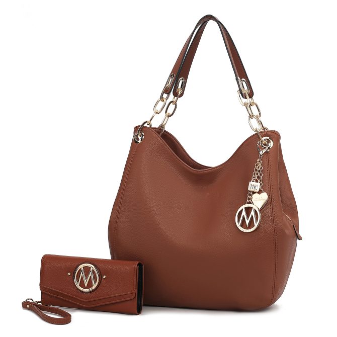 MKF Collection Ashley Vegan Leather Women's Hobo Shoulder Bag with Wallet- 2 pieces by Mia k - Image 52