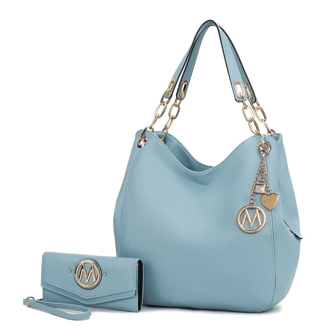 MKF Collection Ashley Vegan Leather Women's Hobo Shoulder Bag with Wallet- 2 pieces by Mia k - Image 64