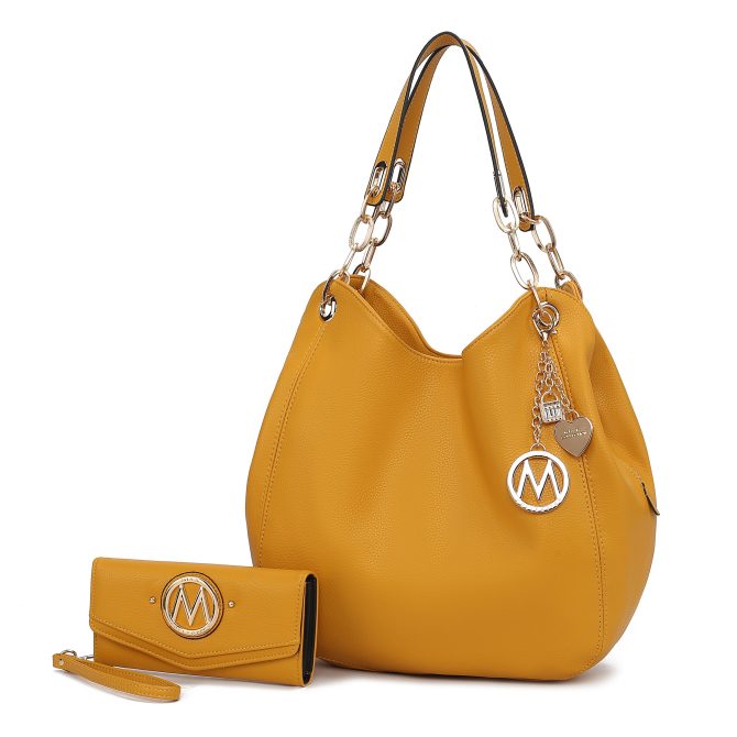 MKF Collection Ashley Vegan Leather Women's Hobo Shoulder Bag with Wallet- 2 pieces by Mia k - Image 16