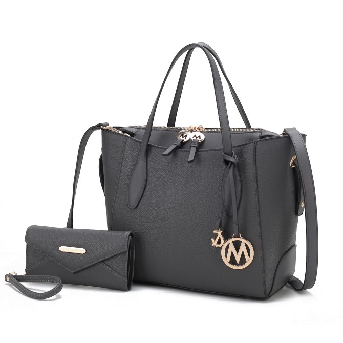 MKF Collection Bruna Vegan Leather Women's Tote Bag with Wallet – 2 pieces by Mia k - Image 31