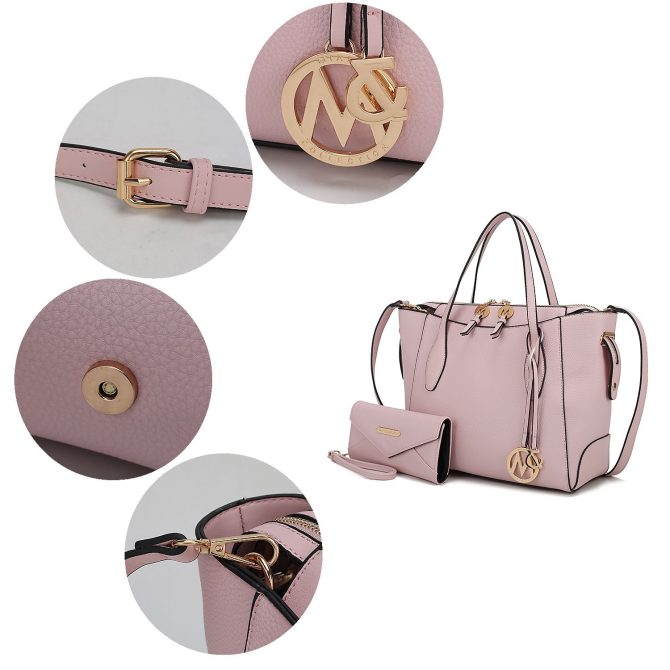 MKF Collection Bruna Vegan Leather Women's Tote Bag with Wallet – 2 pieces by Mia k - Image 49